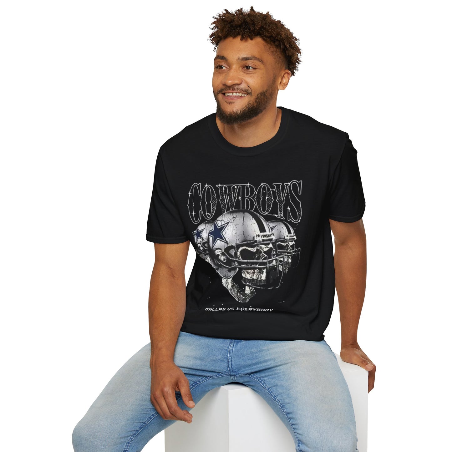 Cowboys Vintage Helmet T-Shirt — Retro Football Fan Tee