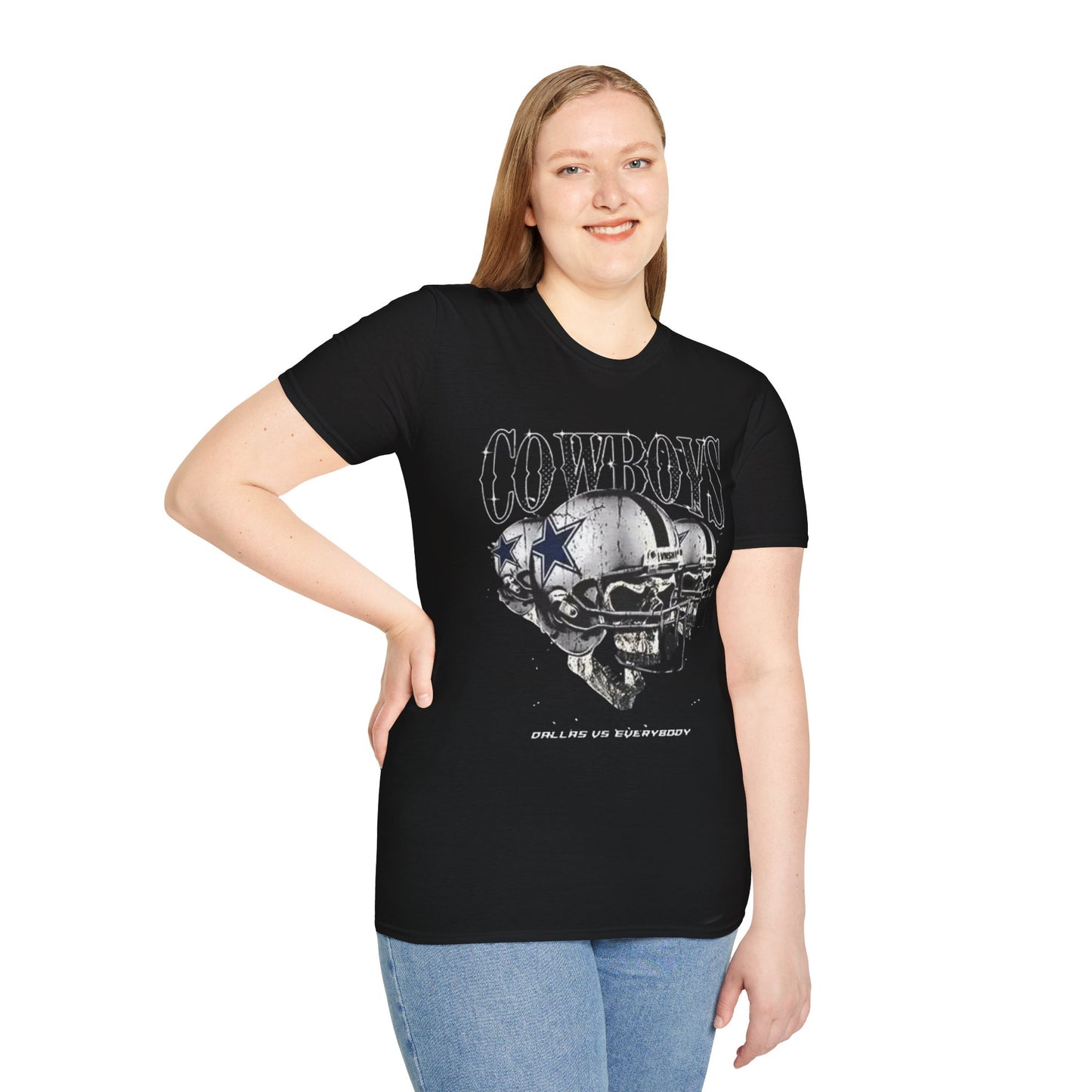 Cowboys Vintage Helmet T-Shirt — Retro Football Fan Tee
