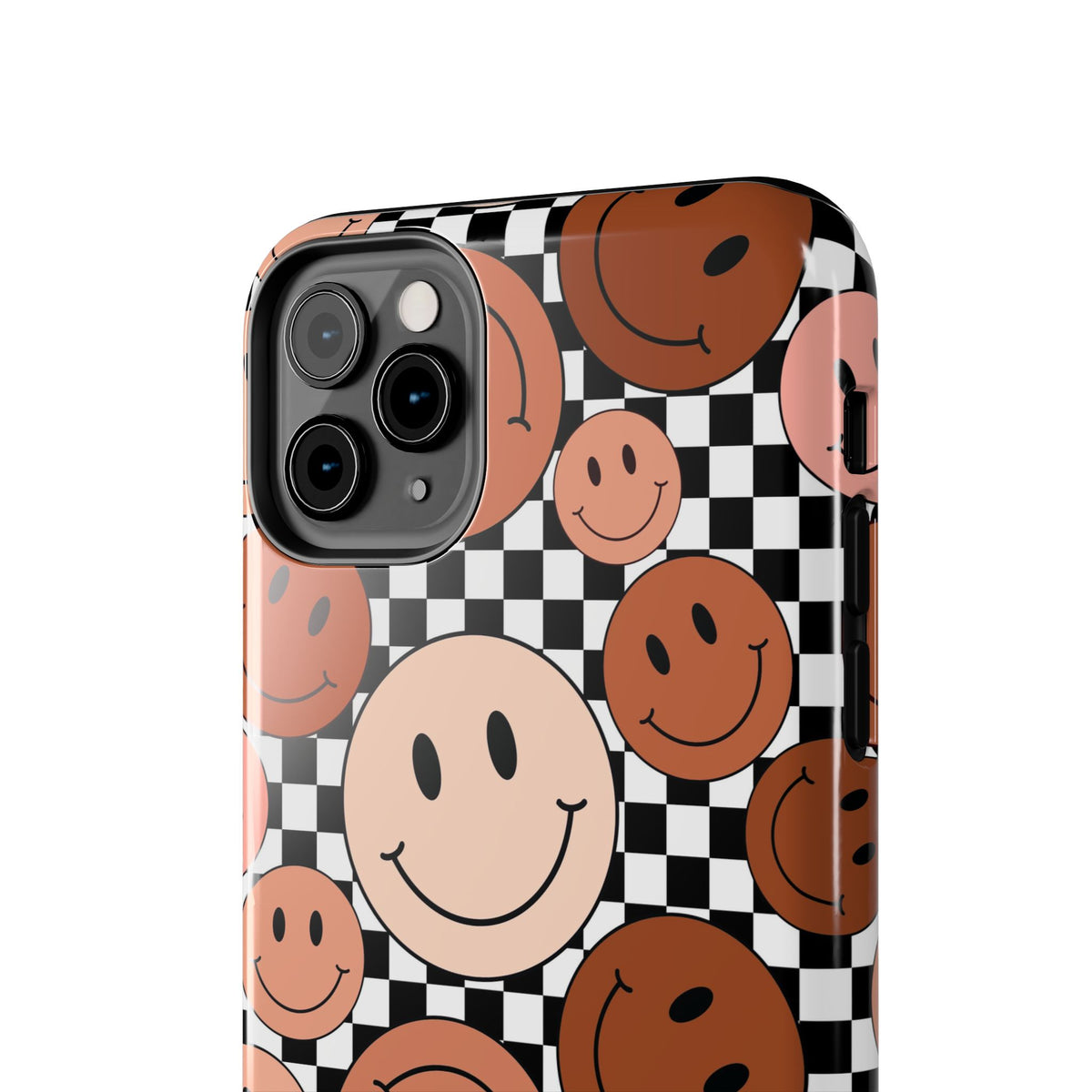 Checkered smiley Phone Cases