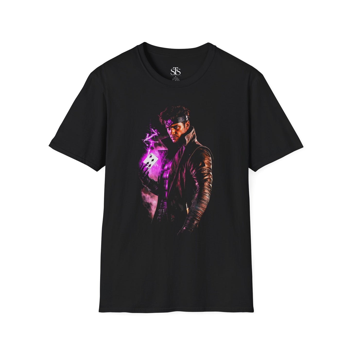 Gambit Mutant Hero T-Shirt – Neon Poker Card Marvel Tee