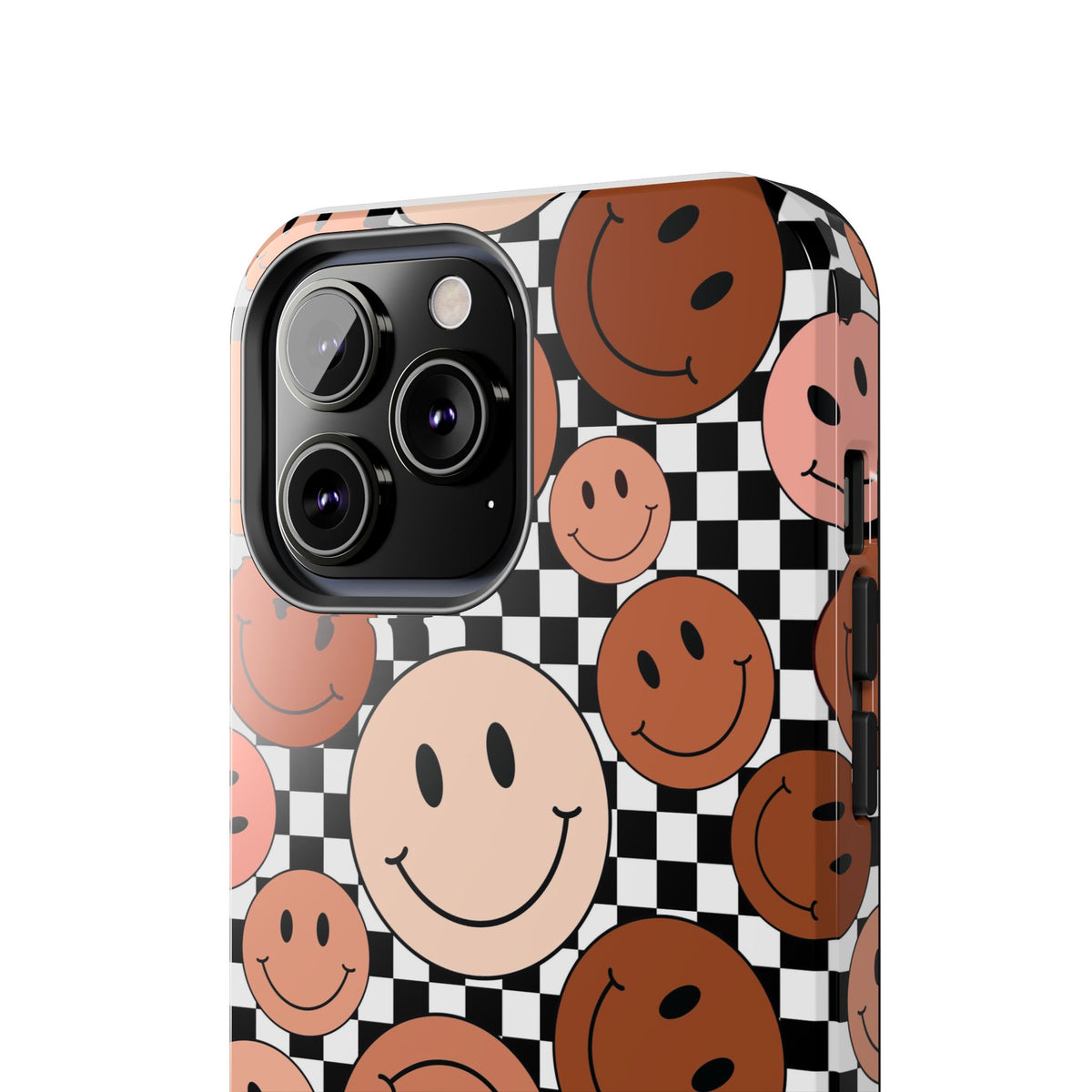 Checkered smiley Phone Cases