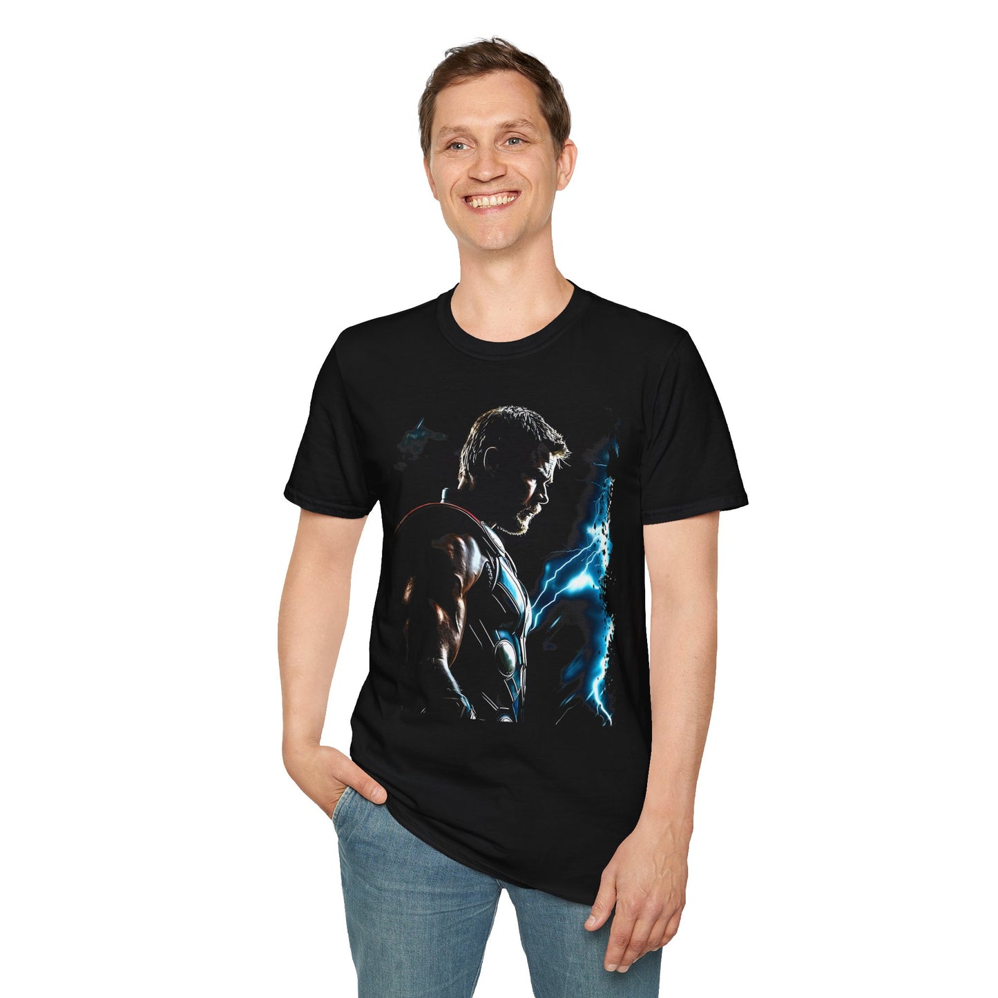 Thor Silhouette T‑Shirt — Lightning God Graphic Tee