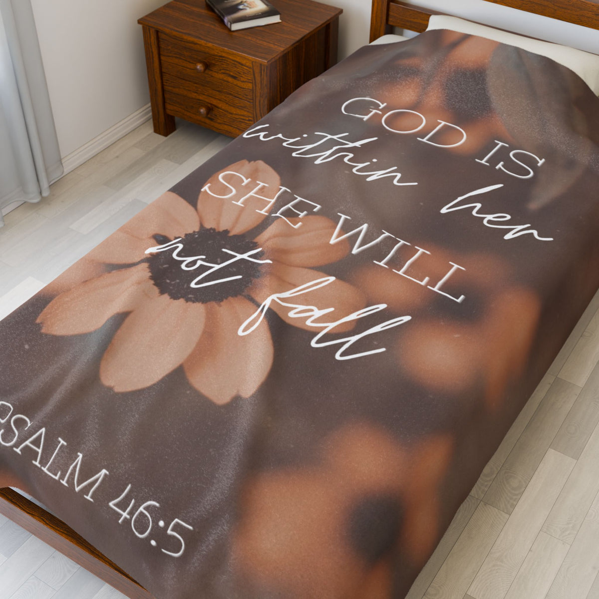 "God is Within Her" Throw Blanket