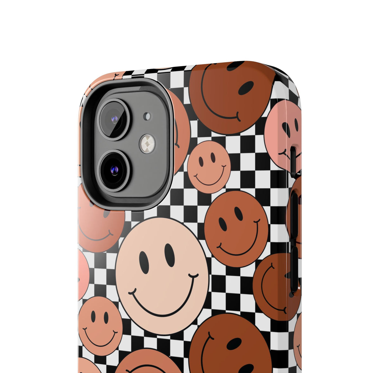 Checkered smiley Phone Cases