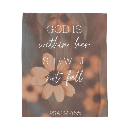 "God is Within Her" Throw Blanket