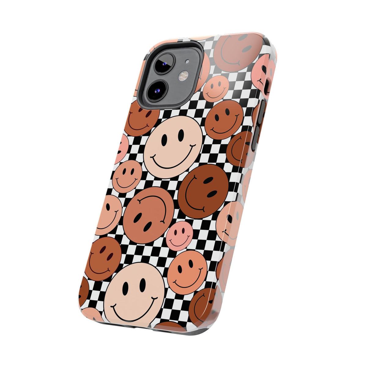 Checkered smiley Phone Cases