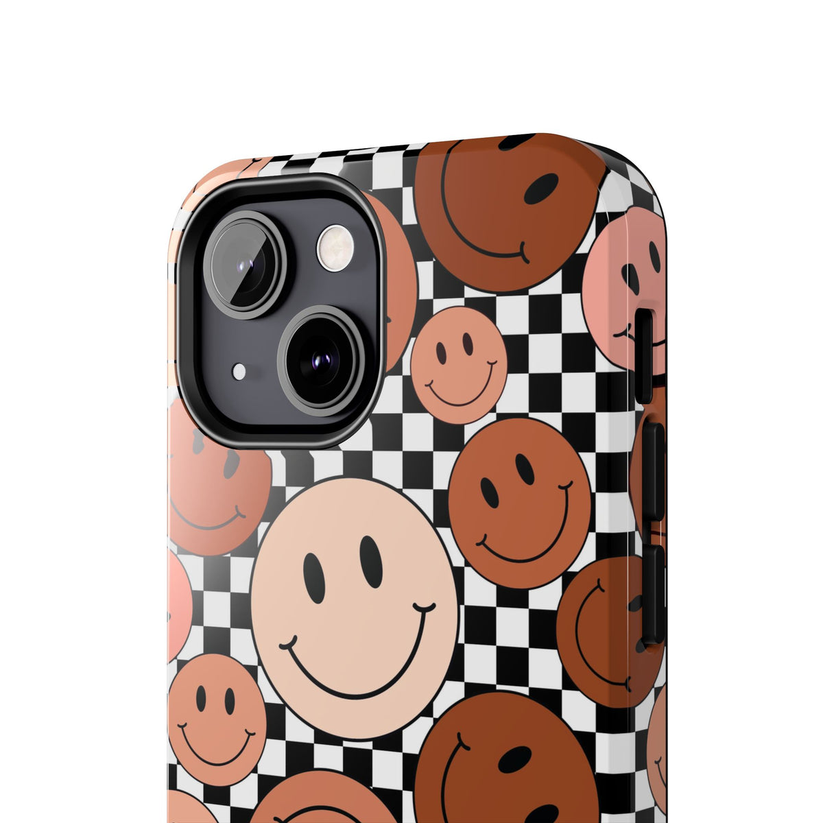 Checkered smiley Phone Cases