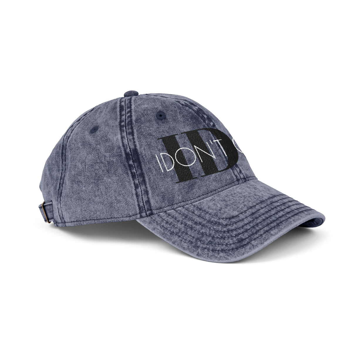 Vintage Embroidered 'I Don't Care' Hat