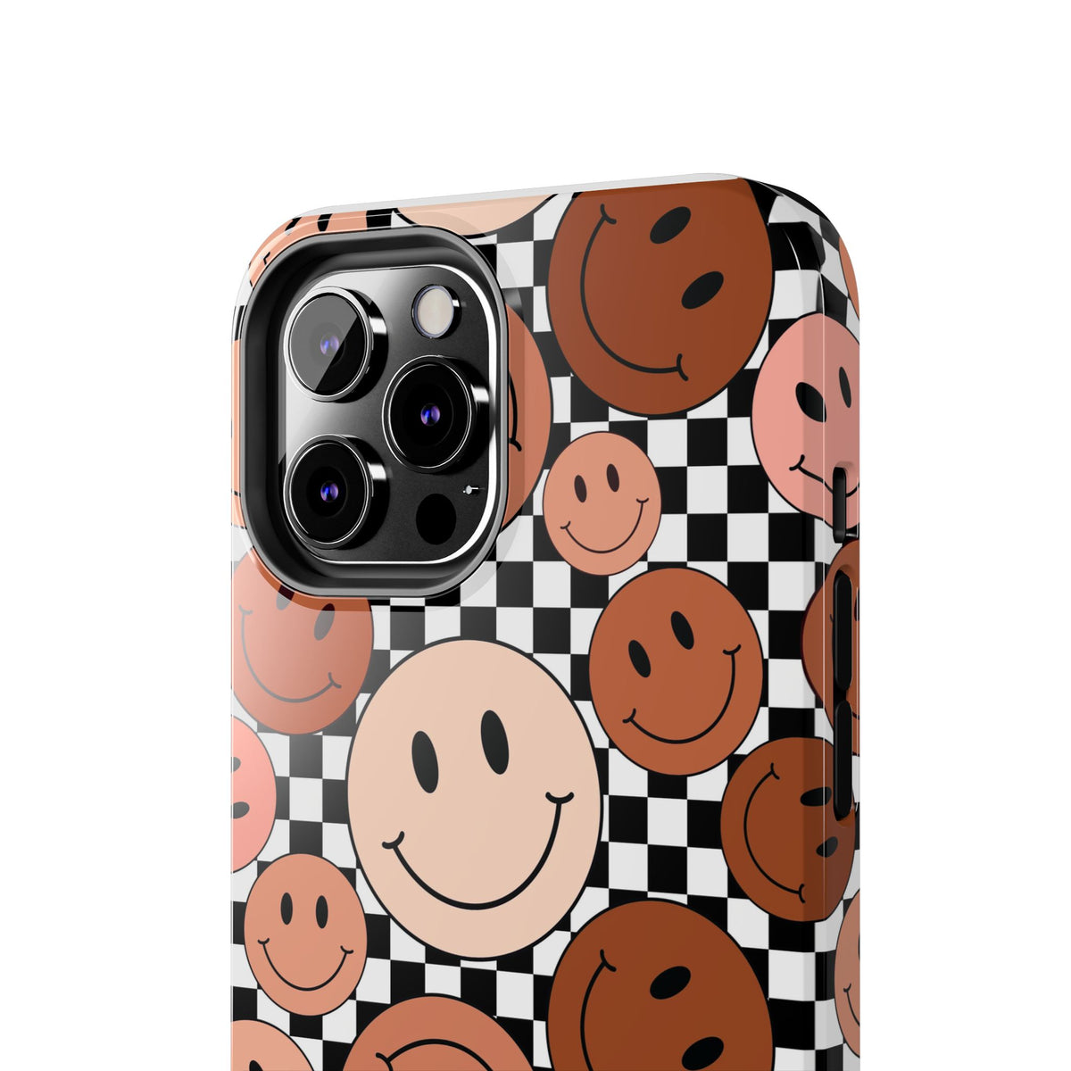 Checkered smiley Phone Cases