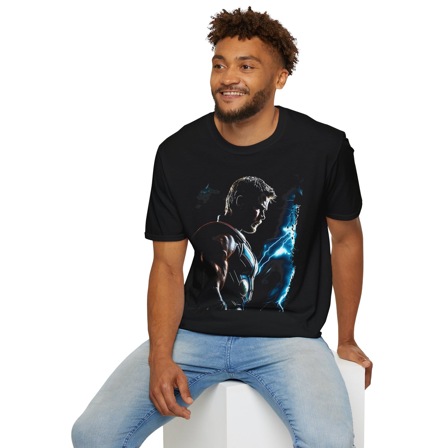 Thor Silhouette T‑Shirt — Lightning God Graphic Tee