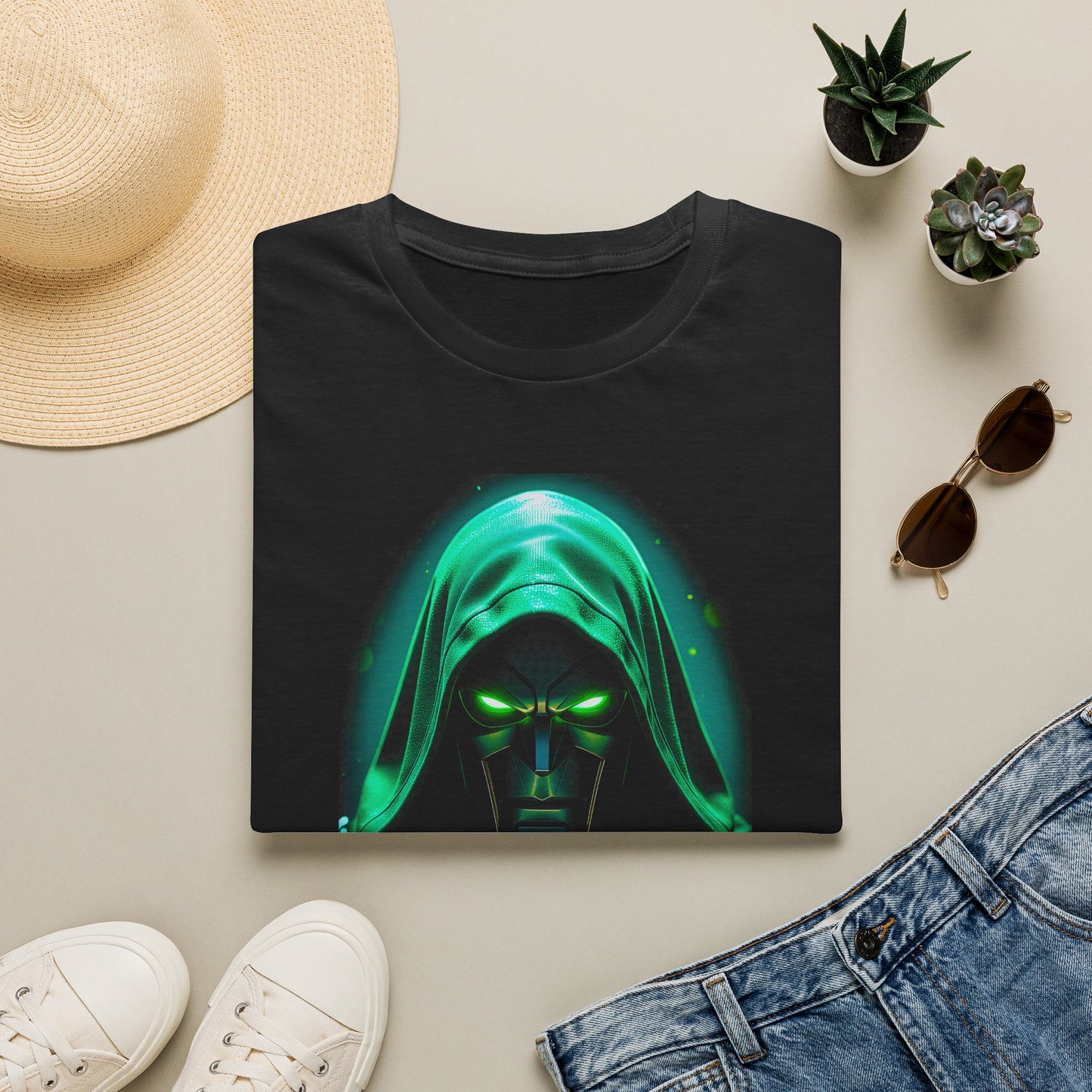 Doctor Doom Green Hood Graphic T-Shirt
