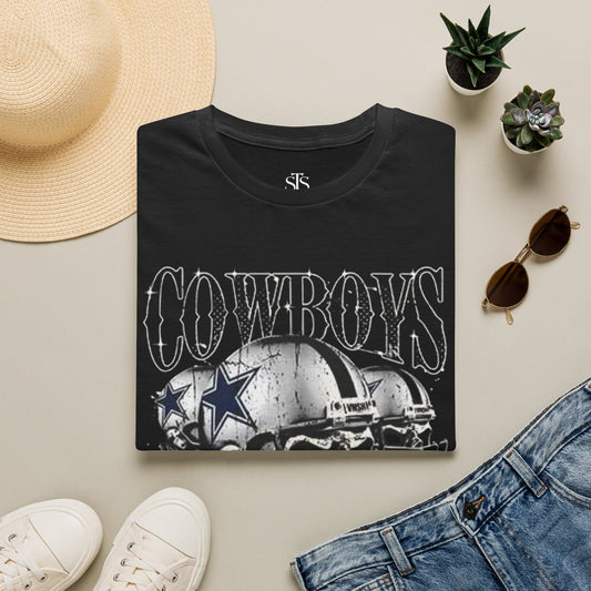 Cowboys Vintage Helmet T-Shirt — Retro Football Fan Tee