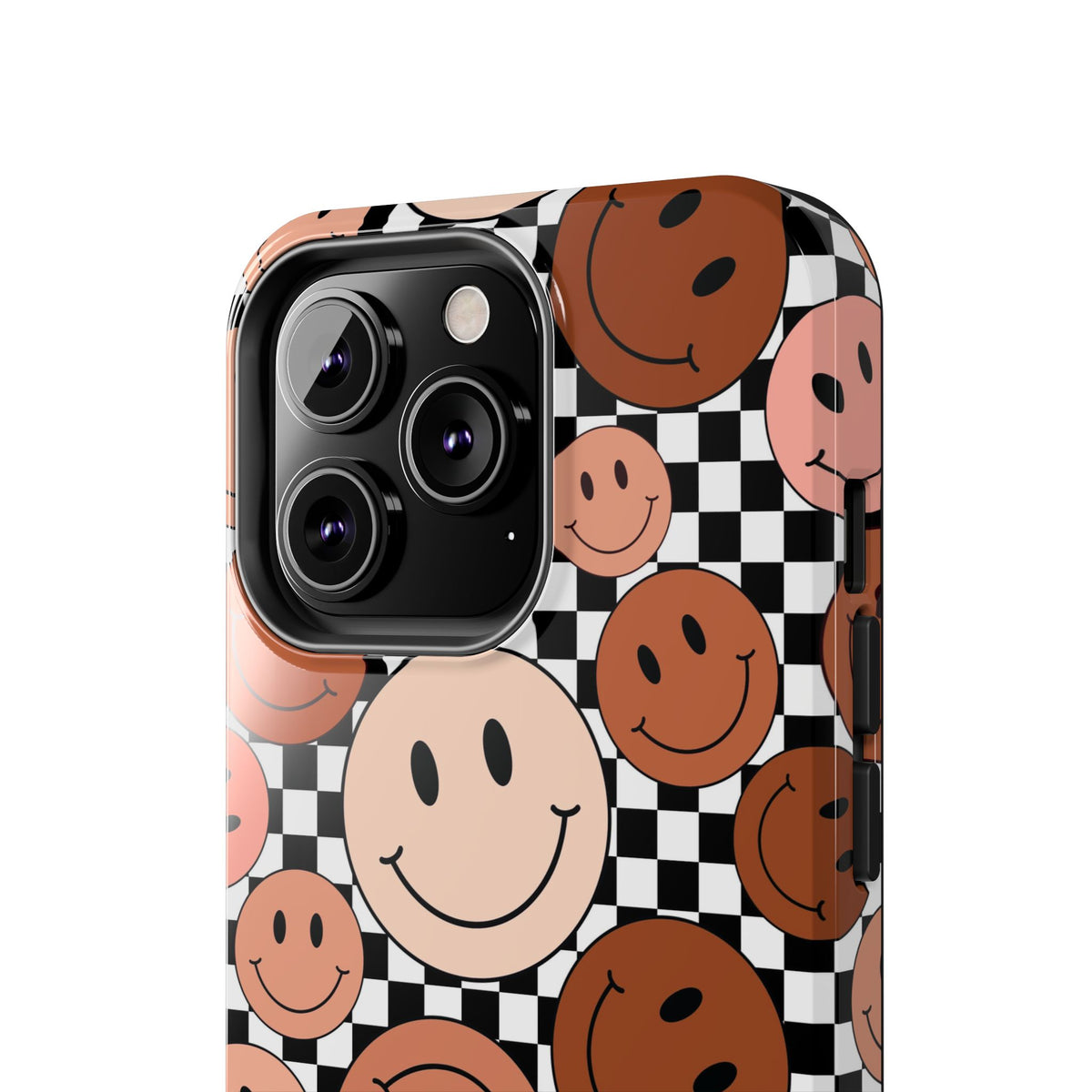 Checkered smiley Phone Cases