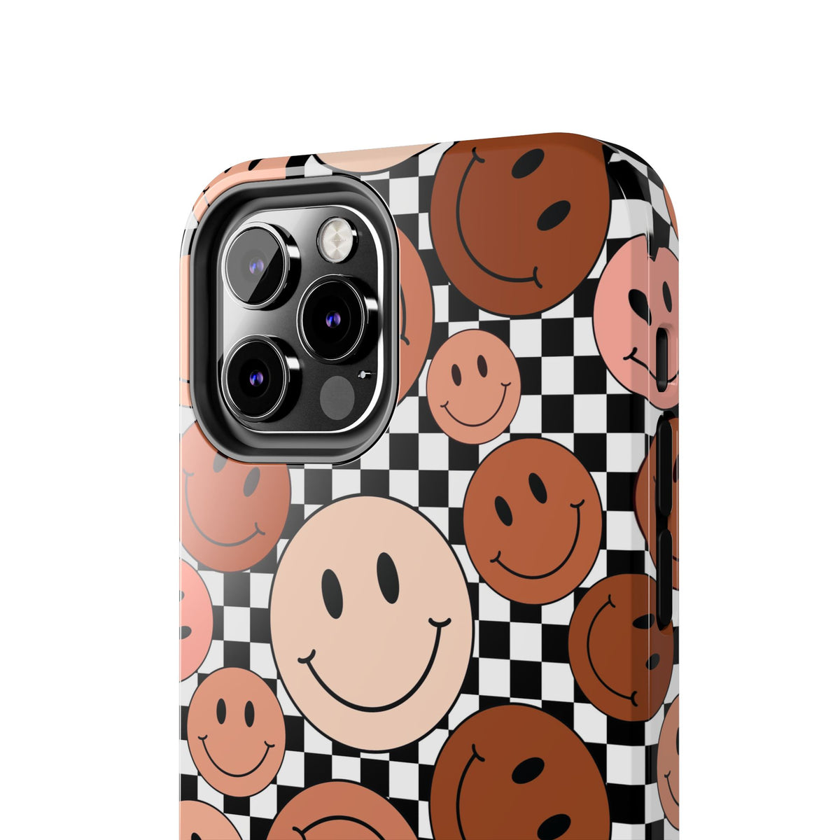 Checkered smiley Phone Cases