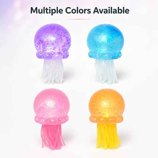 Transparent Sequin Jellyfish Squishy Toy