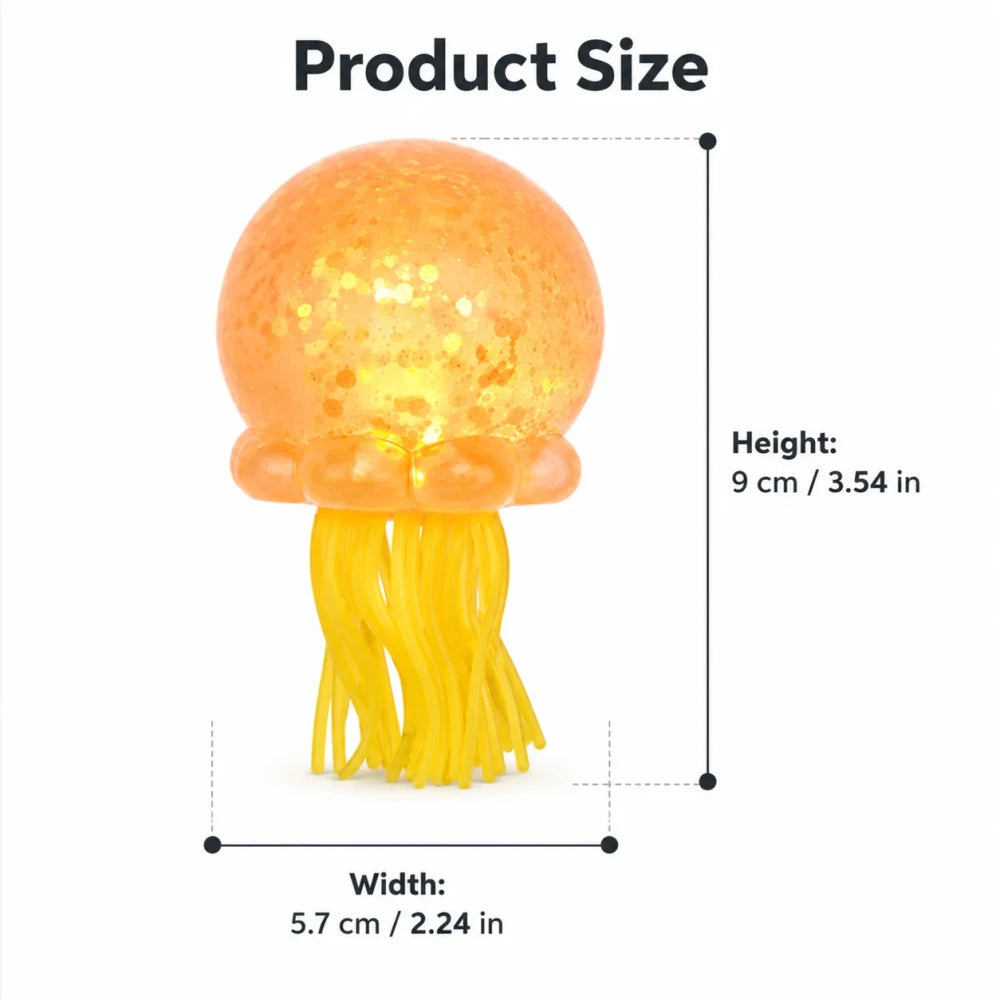 Transparent Sequin Jellyfish Squishy Toy