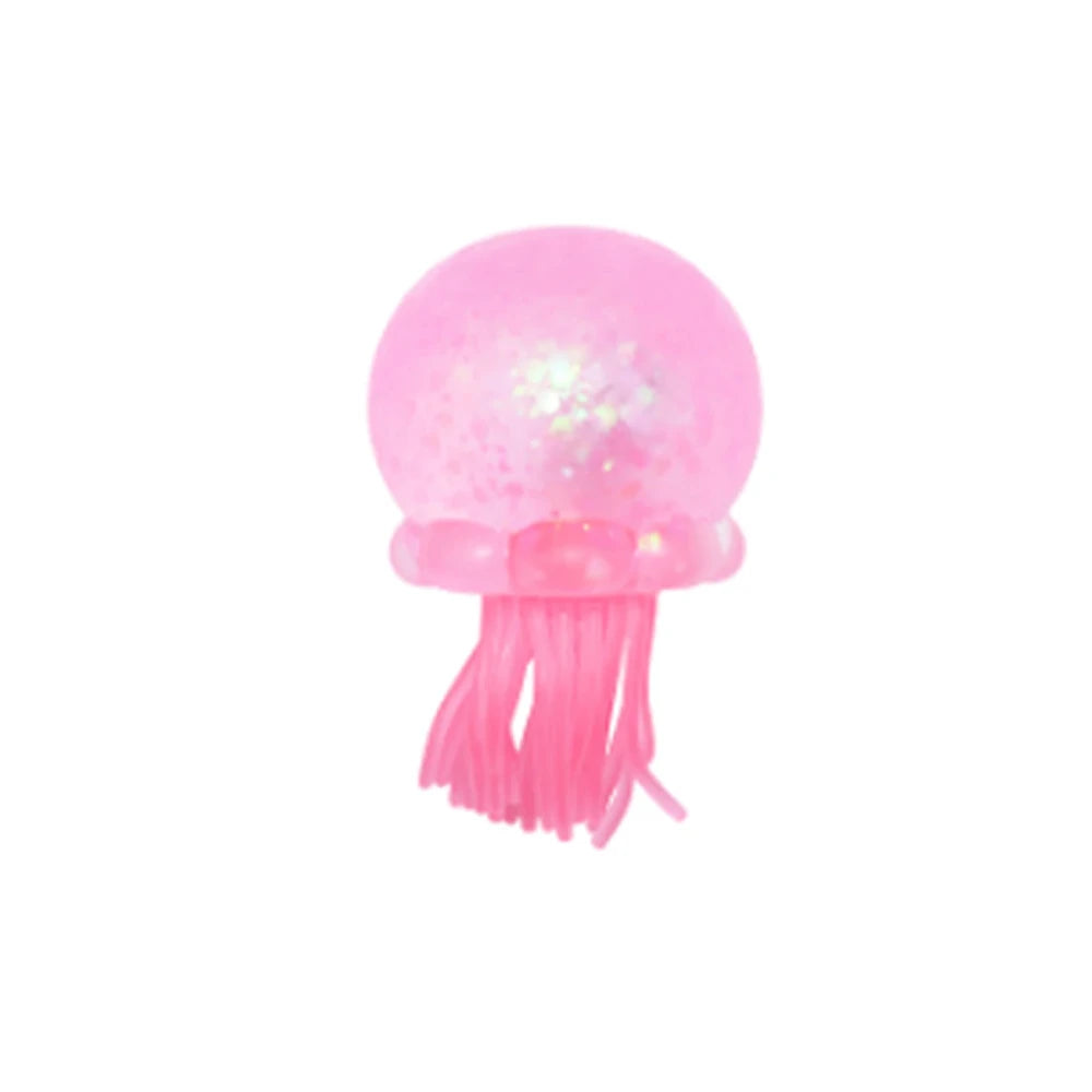 Transparent Sequin Jellyfish Squishy Toy