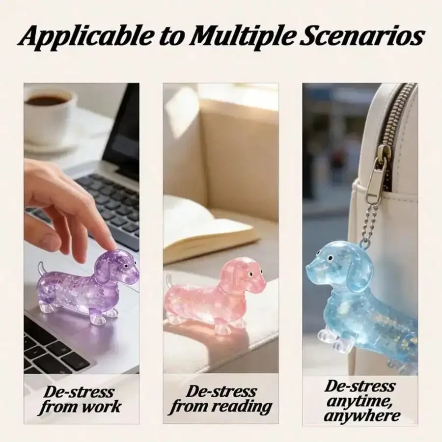 Glitter Dachshund Squishy Toy