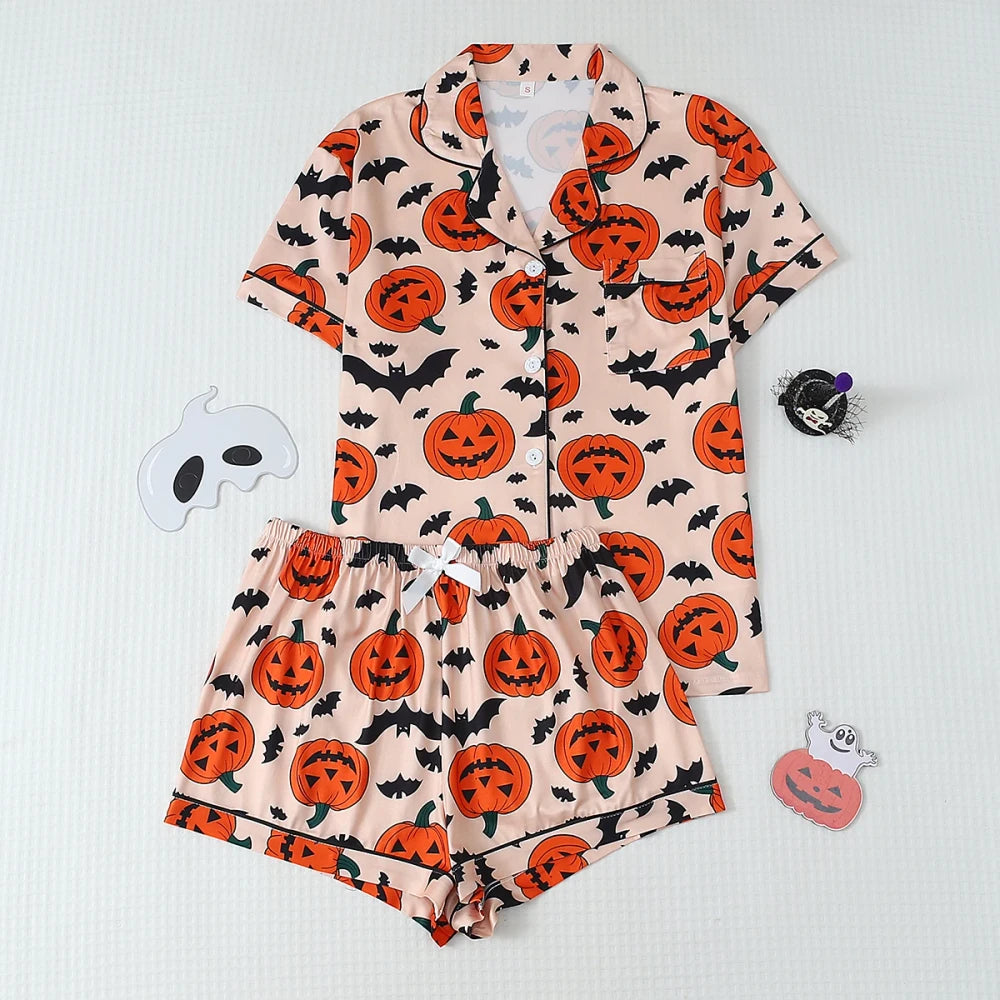 Pumpkin Print Maternity Lounge Set