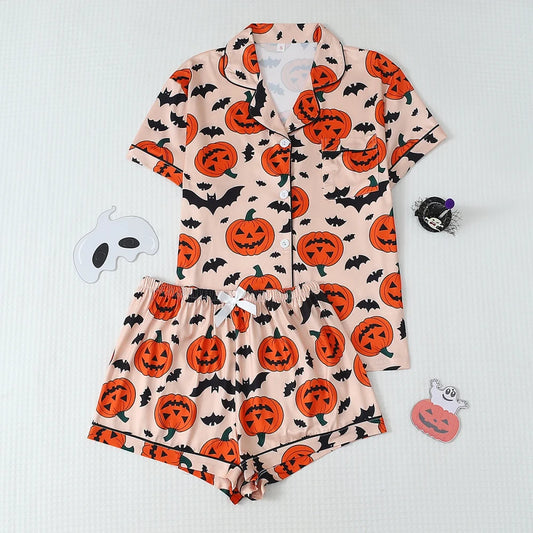 Pumpkin Print Maternity Lounge Set