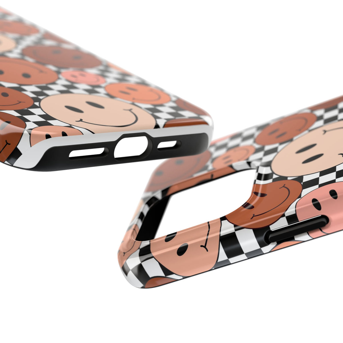 Checkered smiley Phone Cases