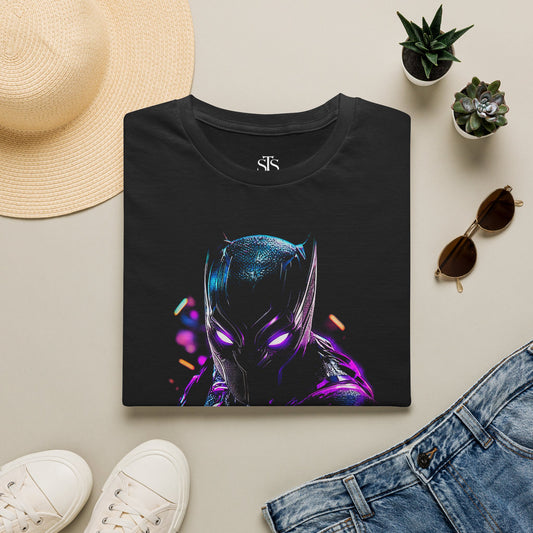 Black Panther Neon Portrait T-Shirt