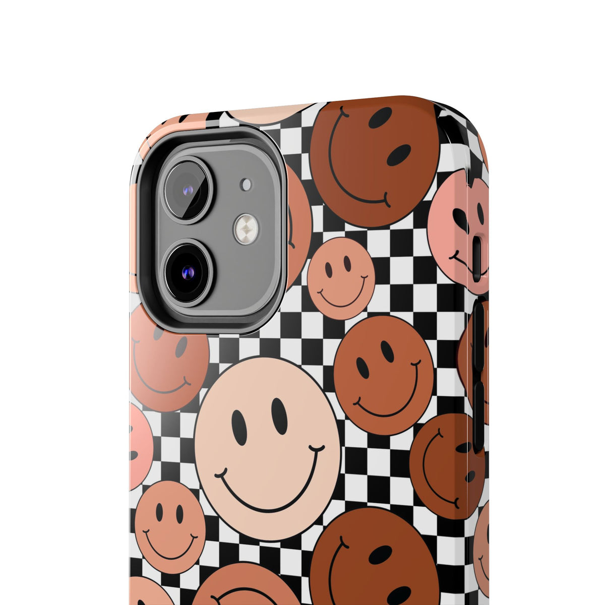 Checkered smiley Phone Cases