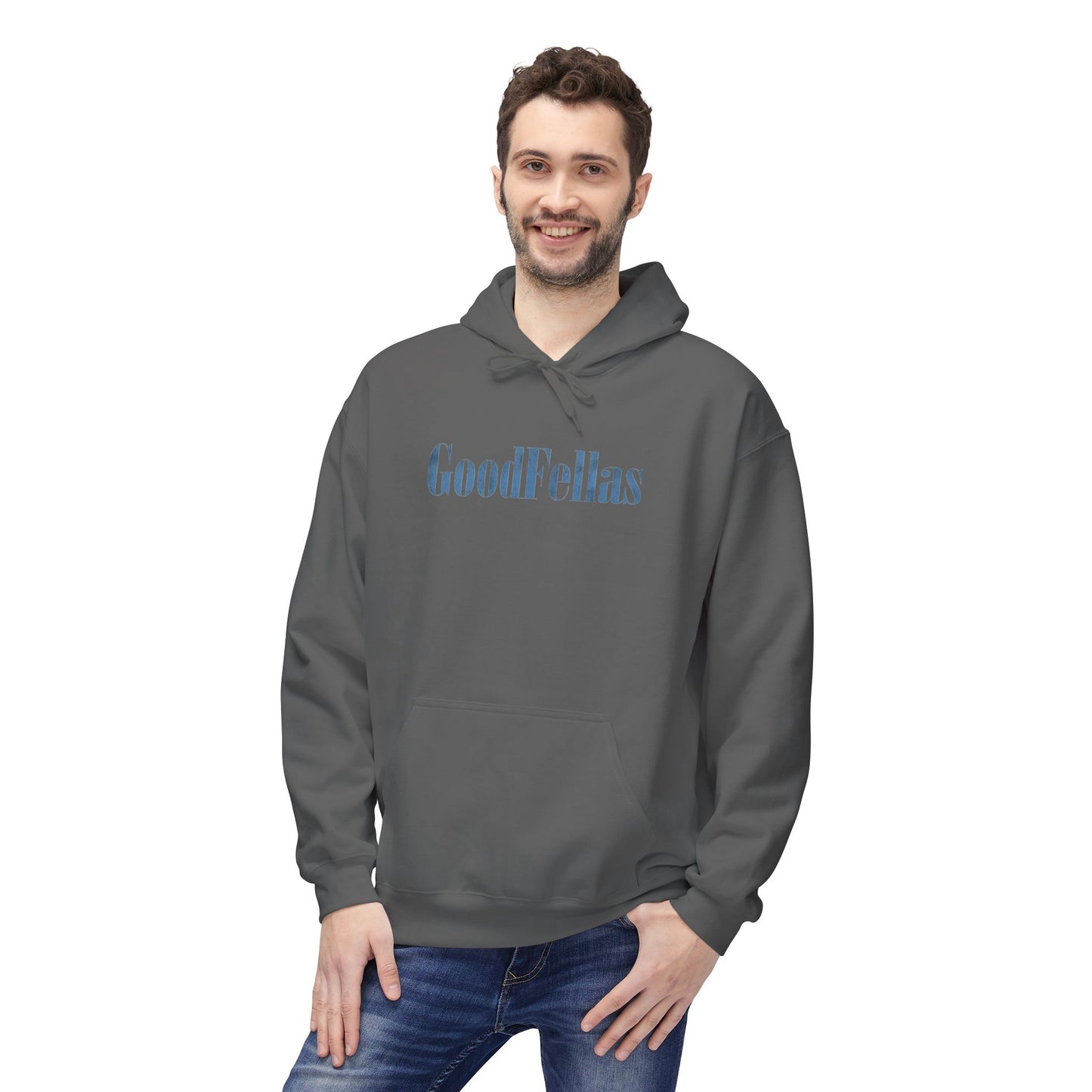 Good Fellas Minimalist Hoodie — Small Script Logo Pullover