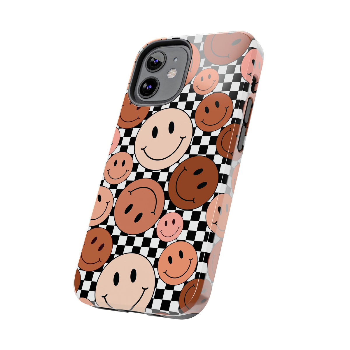 Checkered smiley Phone Cases