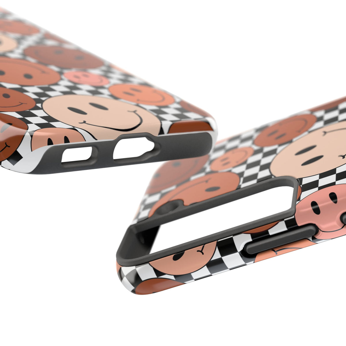 Checkered smiley Phone Cases