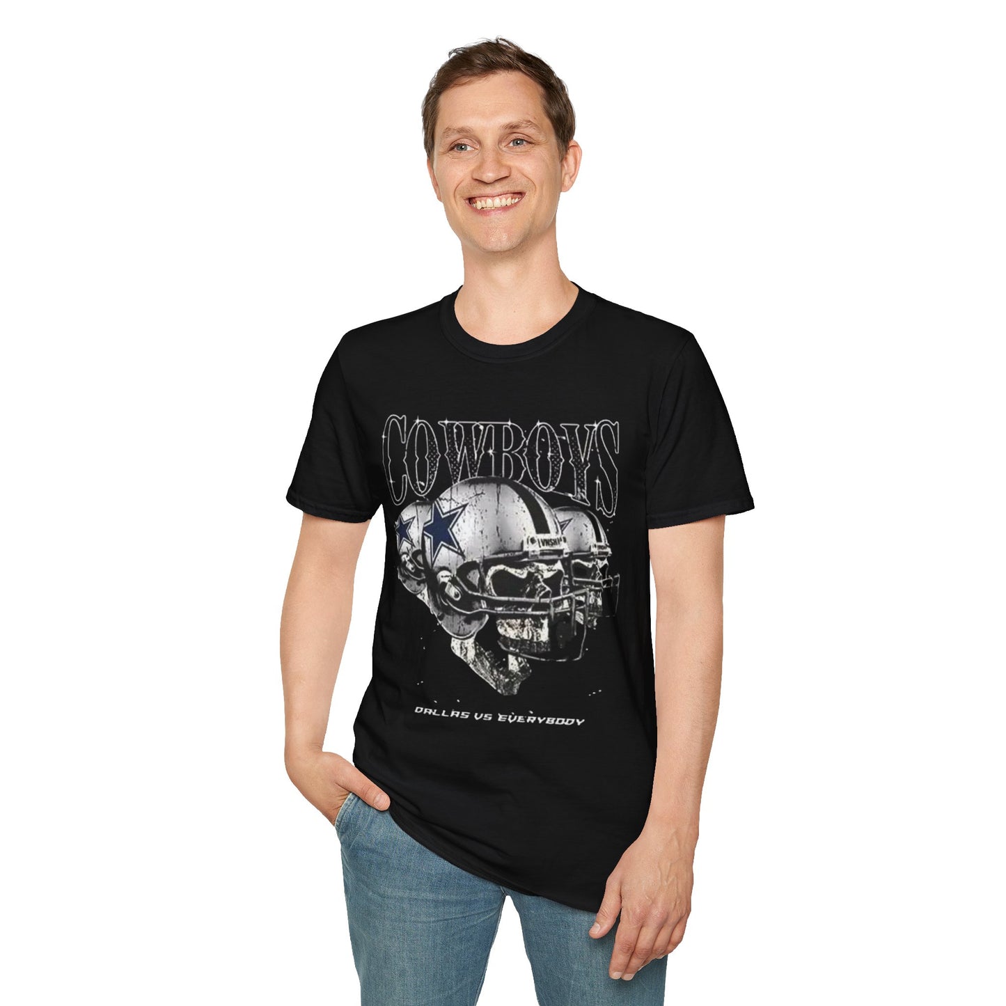 Cowboys Vintage Helmet T-Shirt — Retro Football Fan Tee