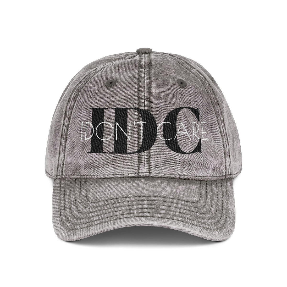 Vintage Embroidered 'I Don't Care' Hat