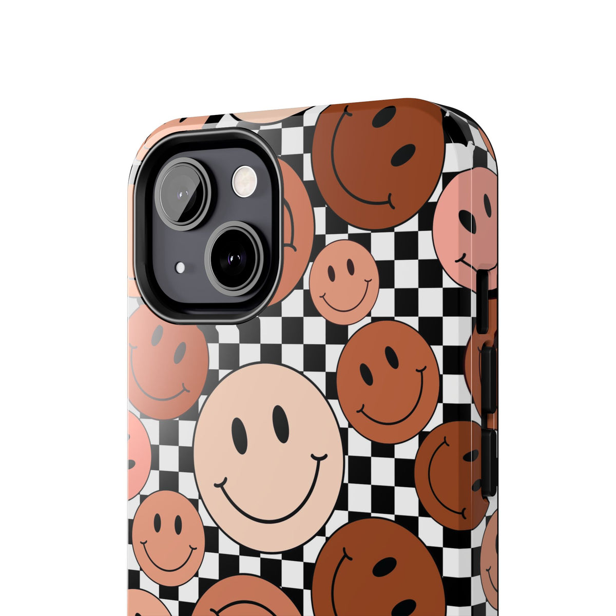 Checkered smiley Phone Cases