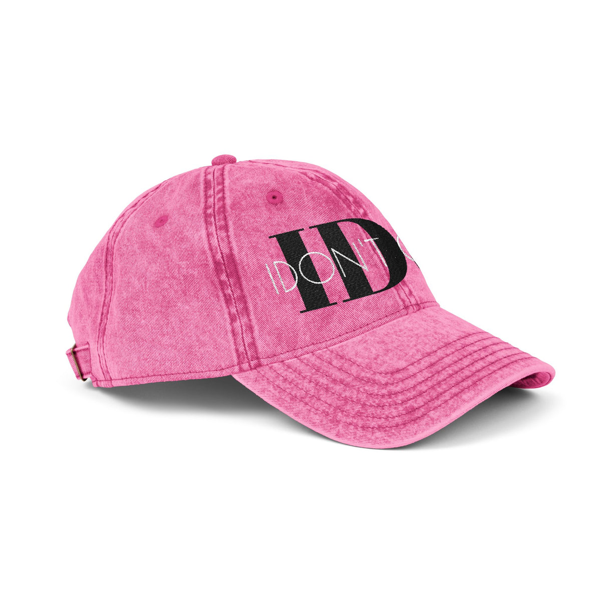 Vintage Embroidered 'I Don't Care' Hat