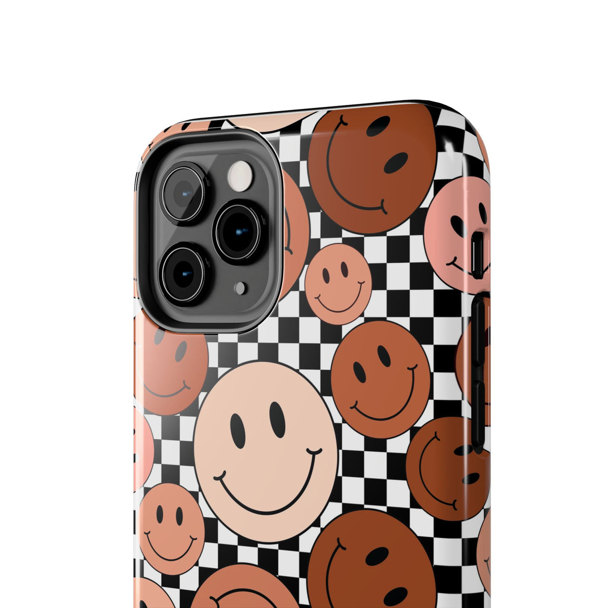 Checkered smiley Phone Cases
