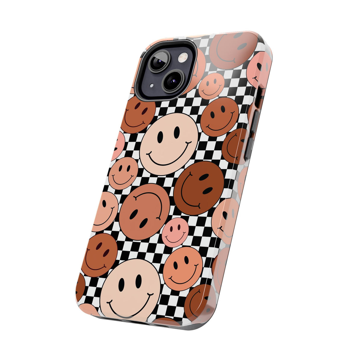Checkered smiley Phone Cases