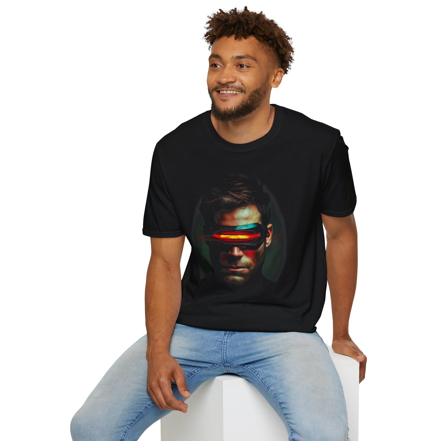 Cyber Visor Portrait T-Shirt