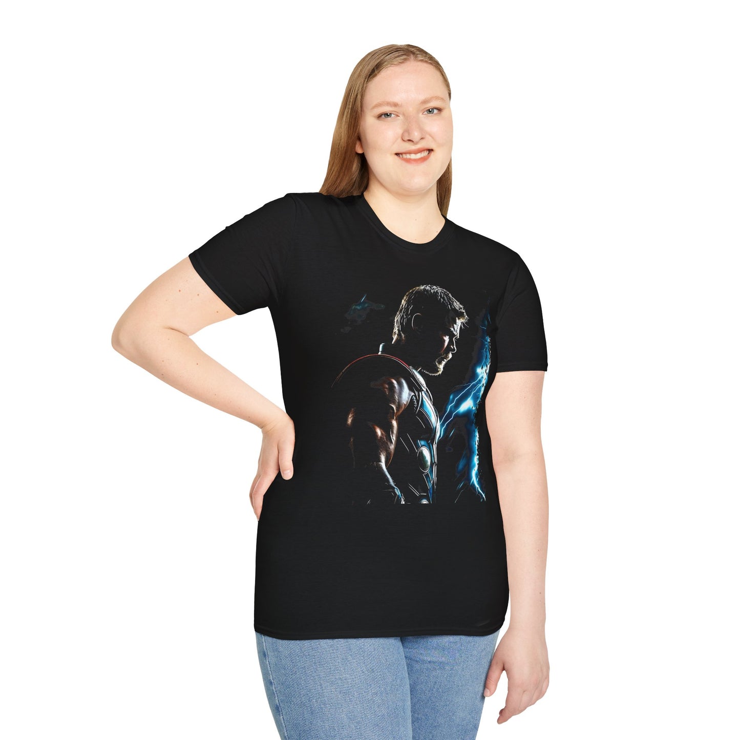 Thor Silhouette T‑Shirt — Lightning God Graphic Tee