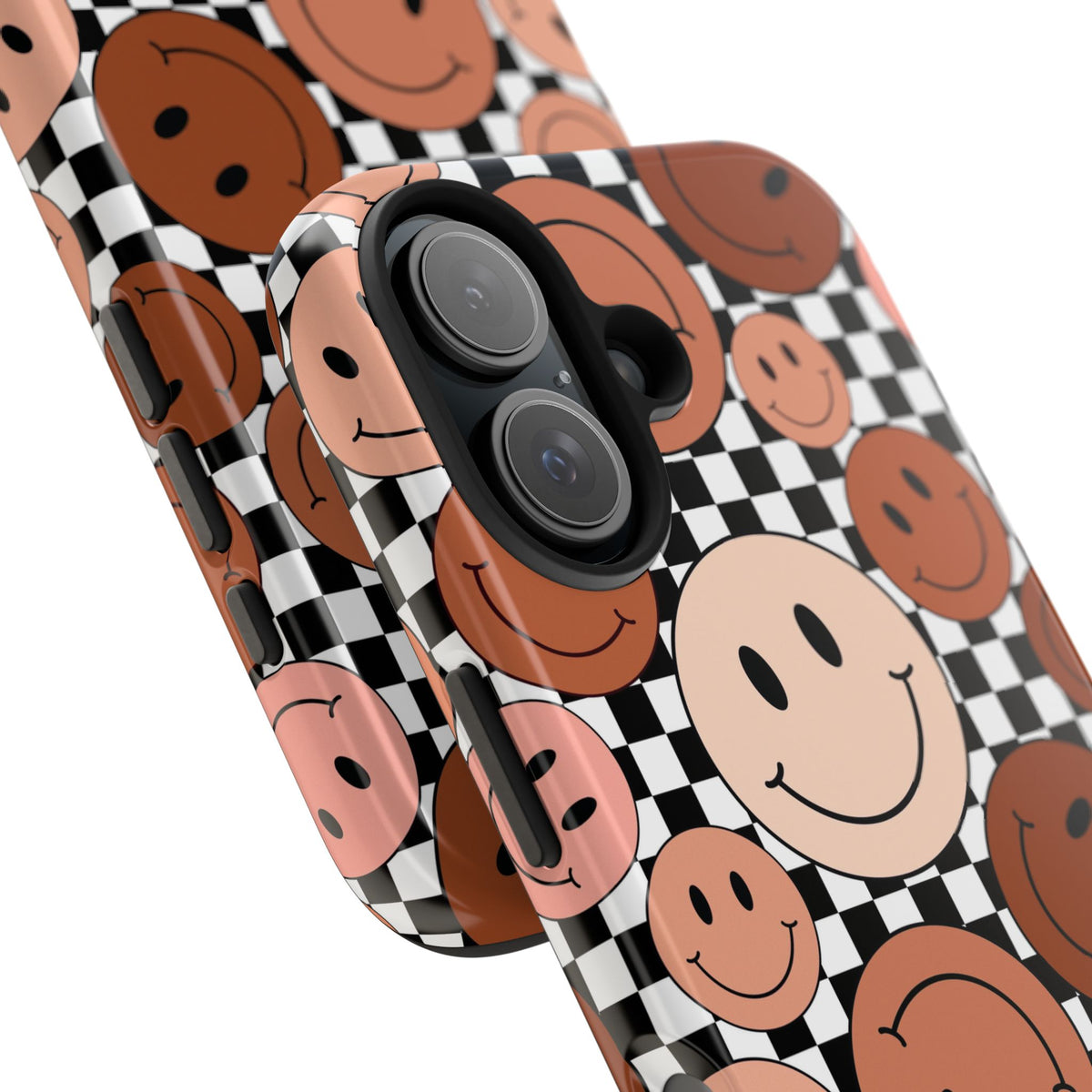 Checkered smiley Phone Cases