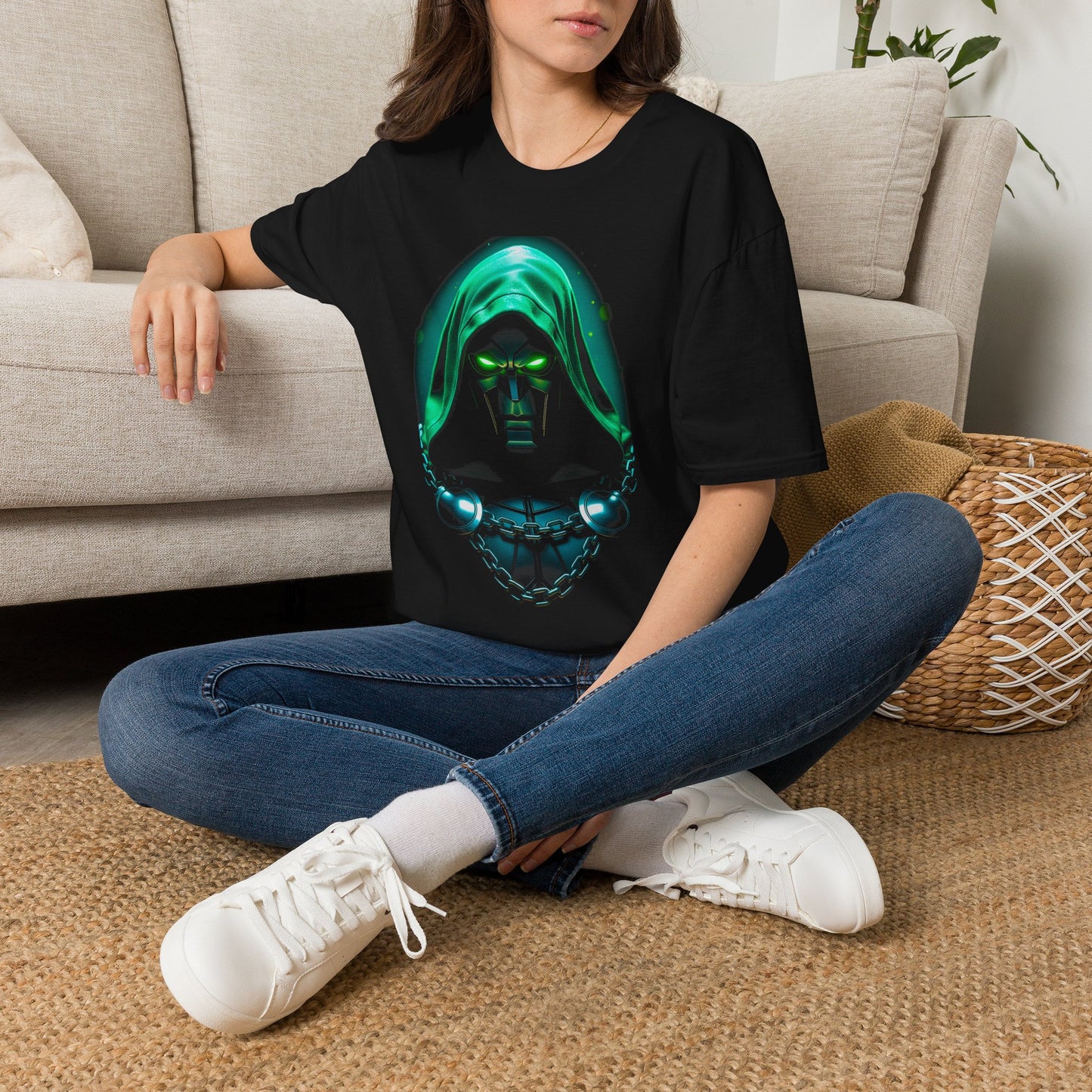 Doctor Doom Green Hood Graphic T-Shirt