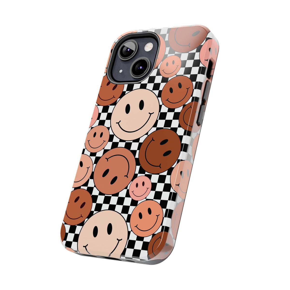 Checkered smiley Phone Cases
