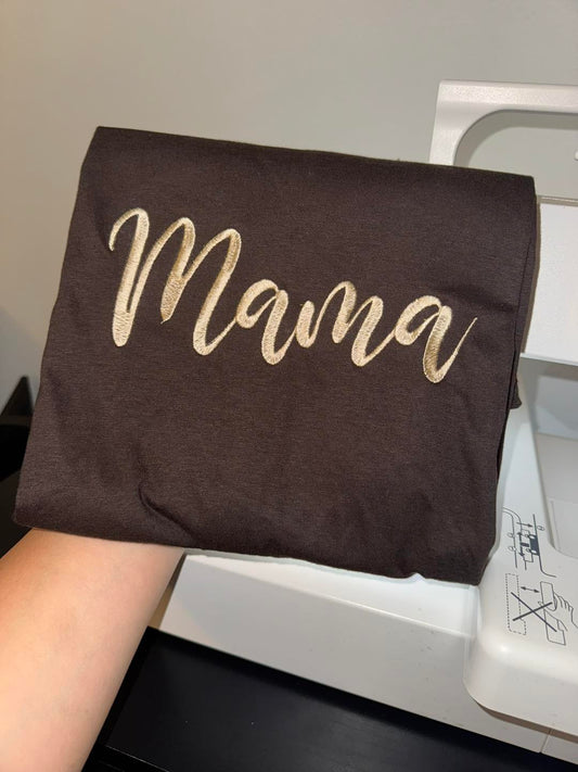 Mama Embroidered Tee