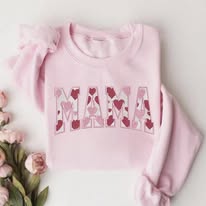 Mama V-day Embroidered Crewneck